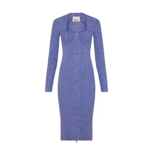 NWT Isabel Marant Zael lavender midi knit dress 36 - Picture 11 of 11